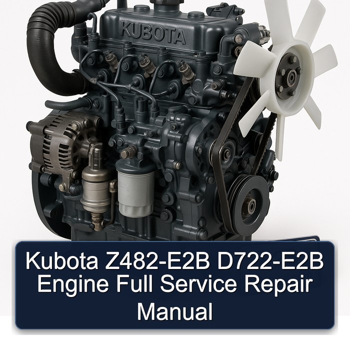 Kubota Z482-E2B D722-E2B Engine Full Manual de servicio y reparación