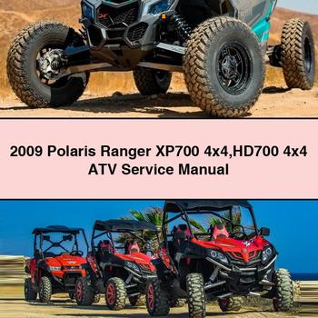 2009 Polaris Ranger XP700 4x4 HD700 4x4 ATV Manual de servicio y reparación