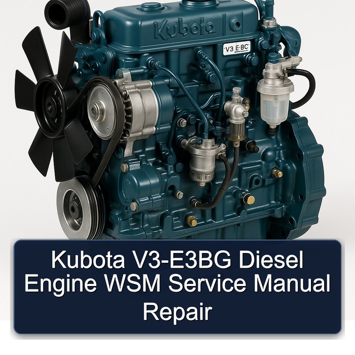 Kubota V3-E3BG Diesel Engine WSM Service Manual Repair 