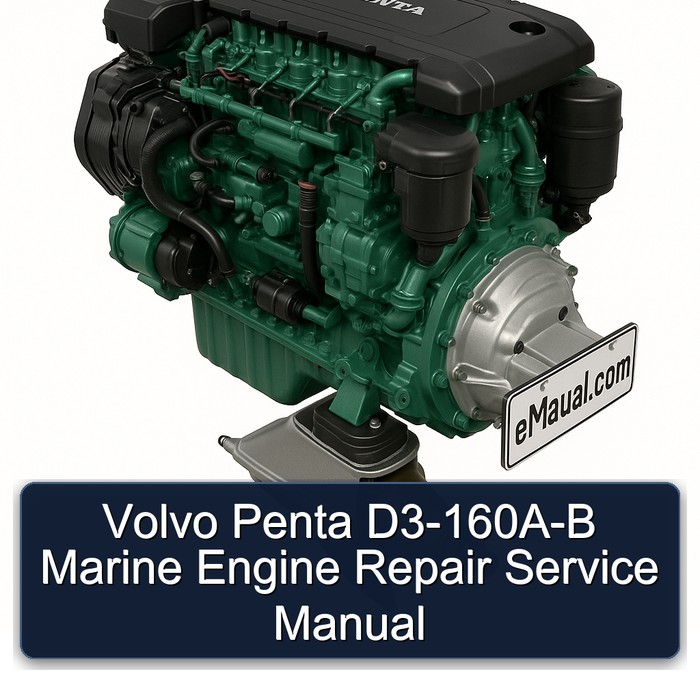 Volvo Penta D3-160A-B Marine Engine Repair Service Manual 