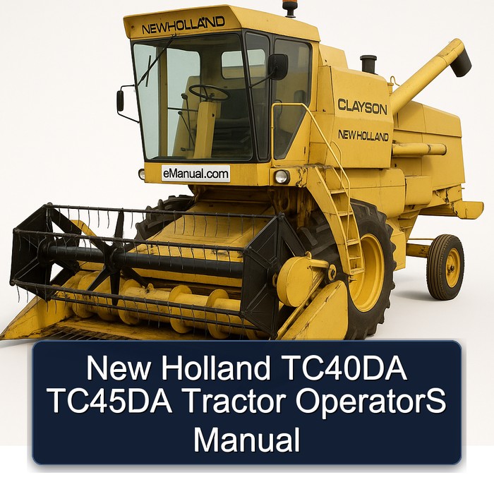 New Holland TC40DA TC45DA Tractor OperatorS Manual 