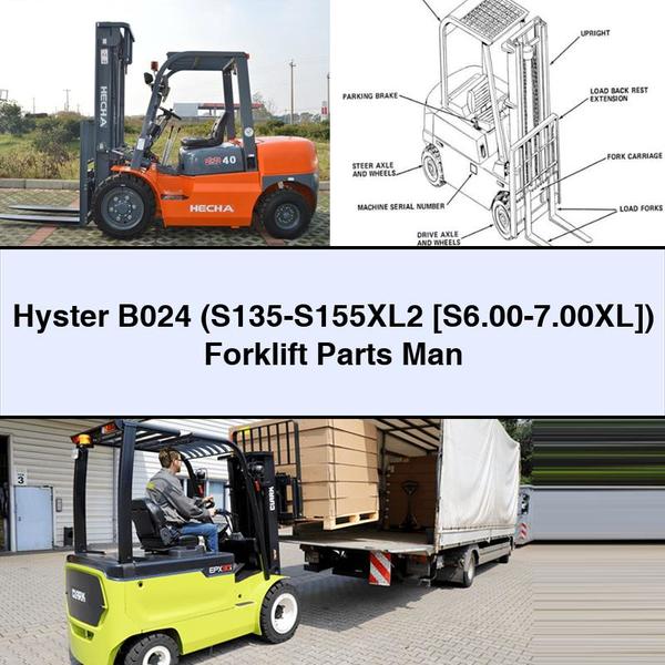 Hyster B024 (S135-S155XL2 [S6.00-7.00XL]) Forklift Parts Man PDF Download