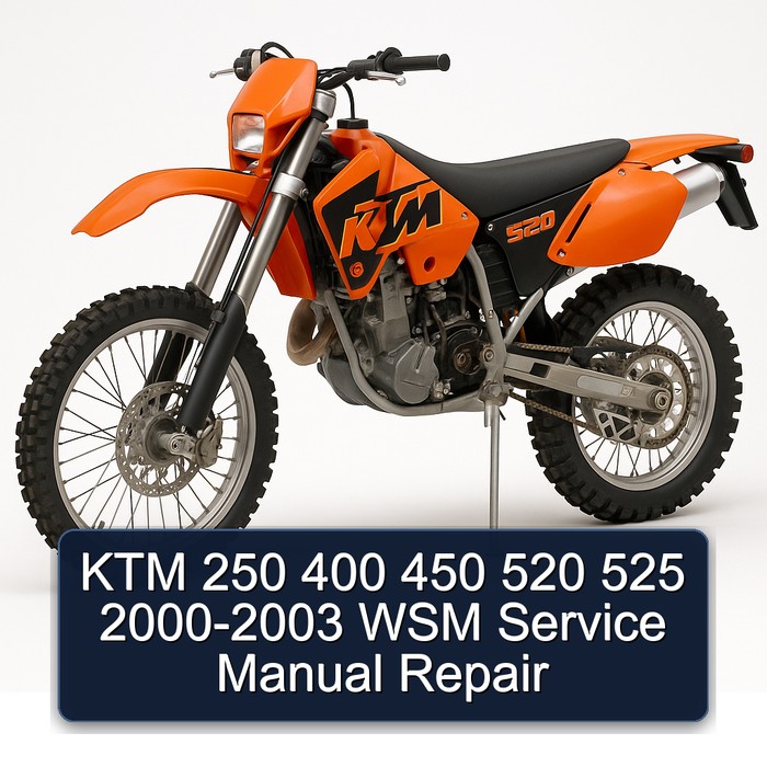 KTM 250 400 450 520 525 2000-2003 WSM Service Manual Repair