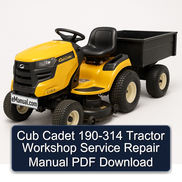 Cub Cadet 190-314 Tractor Workshop Service Repair Manual PDF Download