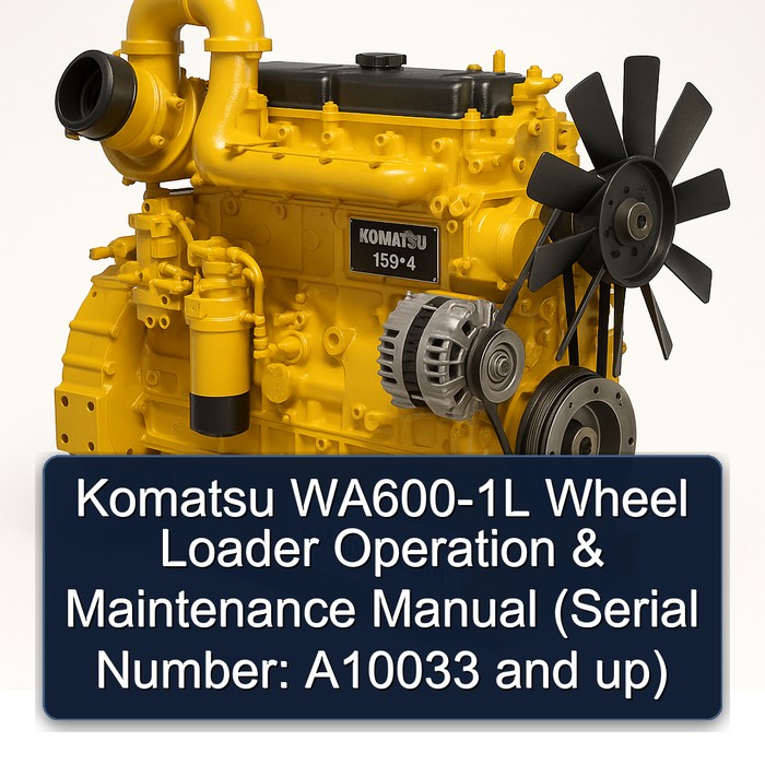 Komatsu Radlader WA600-1L: Bedienungs- und Wartungshandbuch (Seriennummer: A10033 und höher)