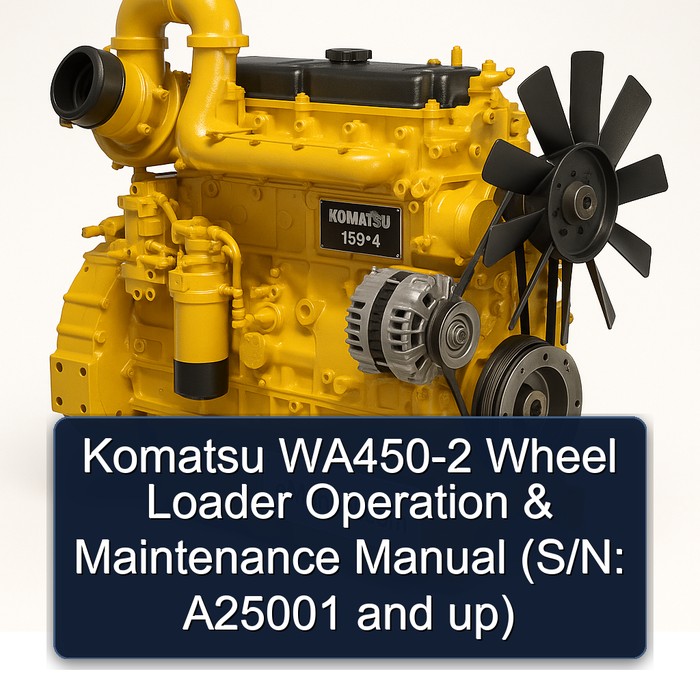 Komatsu WA450-2 Wheel Loader Operation & Maintenance Manual (S/N: A25001 and up) 