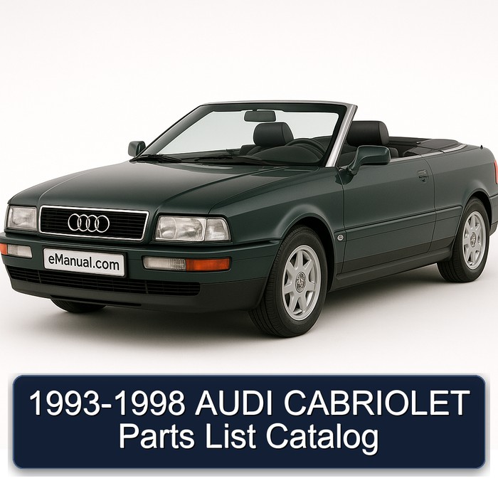 1993-1998 AUDI CABRIOLET Parts List Catalog