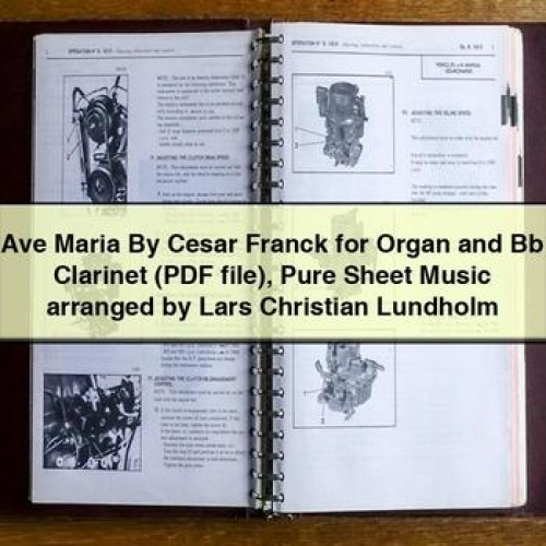 Ave Maria by Cesar Franck for Organ and Bb Clarinet (PDF File) Pure Sheet Music Arranged by Lars Christian Lundholm PDF Download
