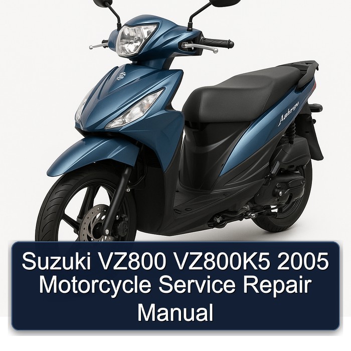 Suzuki VZ800 VZ800K5 2005 Motorcycle Manual de servicio y reparación