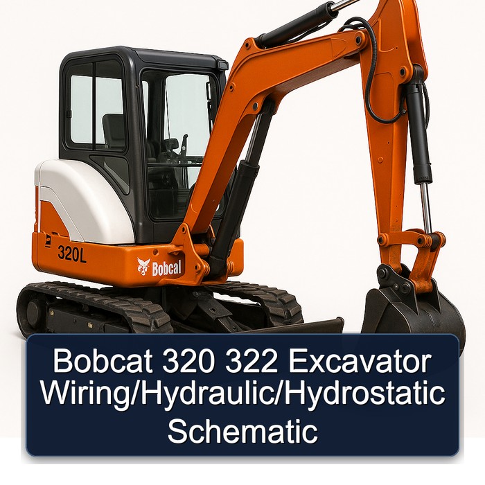 Bobcat 320 322 Excavator Wiring/Hydraulic/Hydrostatic Schematic
