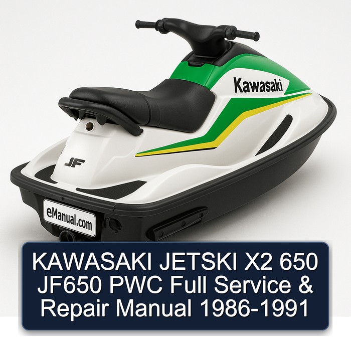 KAWASAKI JETSKI X2 650 JF650 PWC Full Service & Repair Manual 1986-1991