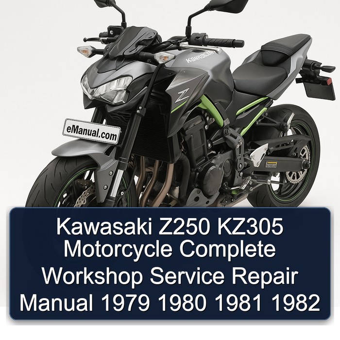 Kawasaki Z250 KZ305 Motorcycle Complete Workshop Service Repair Manual 1979 1980 1981 1982