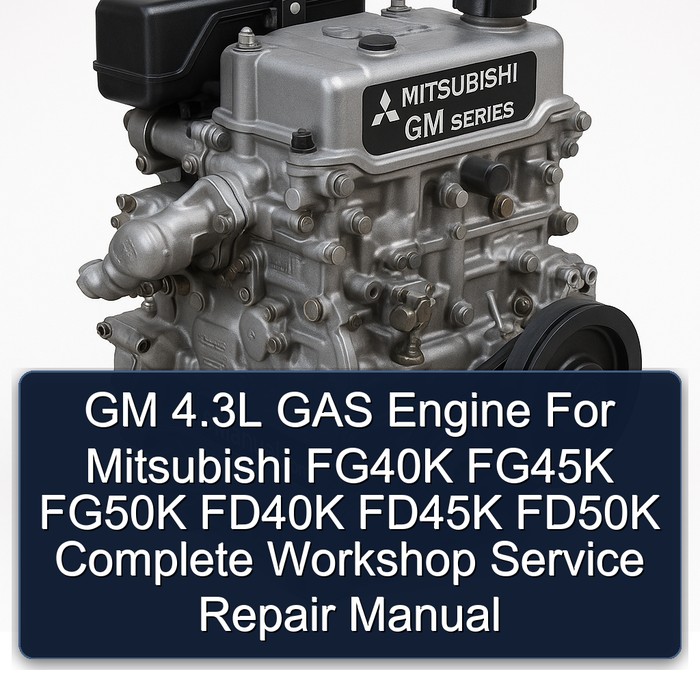Manual de Reparación y Servicio de Taller Completo para Motor de Gasolina GM 4.3L para Mitsubishi FG40K FG45K FG50K FD40K FD45K FD50K