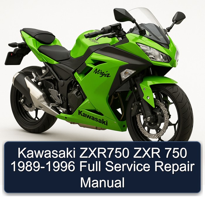 Kawasaki ZXR750 ZXR 750 1989-1996 Full Manual de servicio y reparación