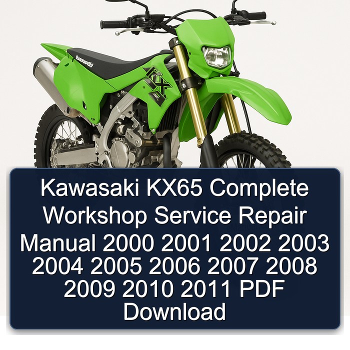 Kawasaki KX65 Manual completo de servicio y reparación del taller 2000 2001 2002 2003 2004 2005 2006 2007 2008 2009 2010 2011 PDF Download