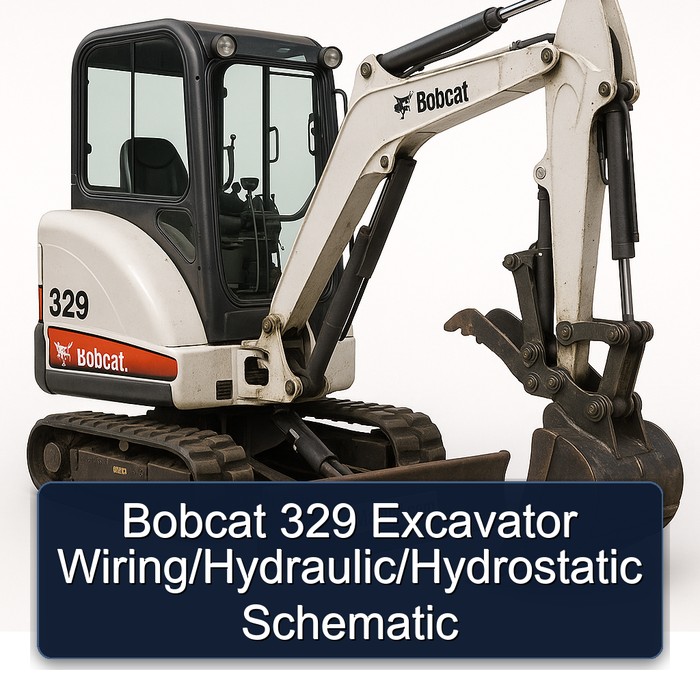 Bobcat 329 Excavator Wiring/Hydraulic/Hydrostatic Schematic