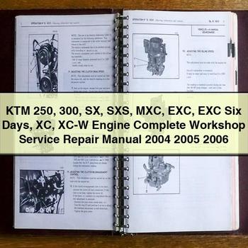 Ktm 250 300 SX Sxs Mxc Exc Exc Six Days Xc Xc-W Engine Workshop Service Repair Manual PDF Download