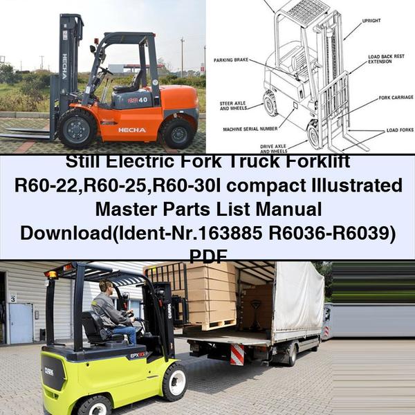 Manual de Piezas Ilustrativo para Carretillas Elevadoras Eléctricas Still R60-22, R60-25, R60-30I Compact