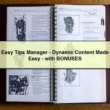 Easy Tips Manager-Dynamic Content Made Easy-with Bonuses PDF Download