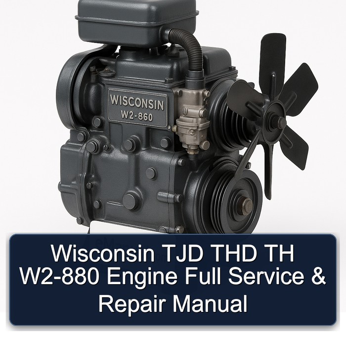 Wisconsin TJD THD TH W2-880 Engine Full Service & Repair Manual 