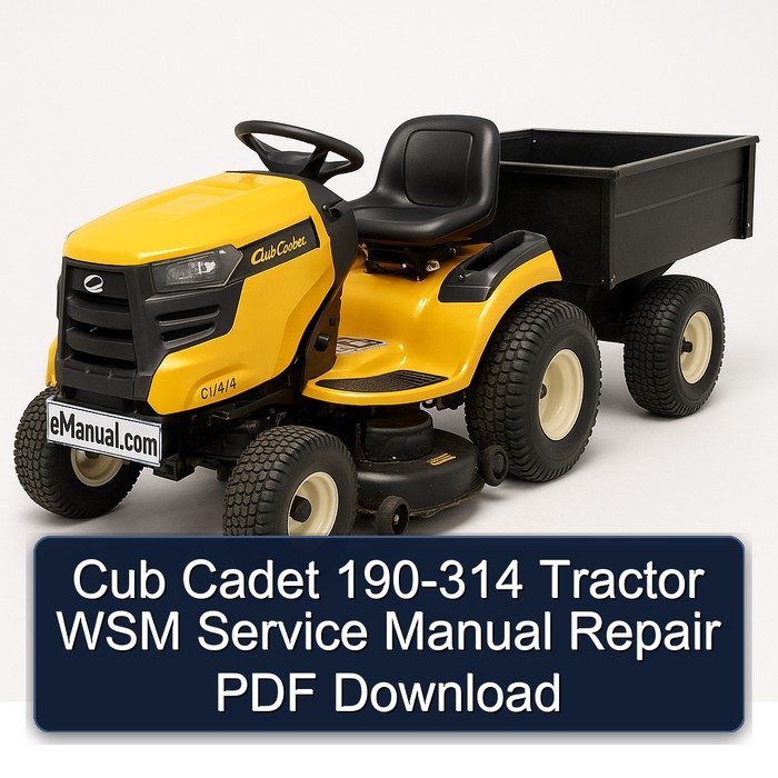 Cub Cadet 190-314 Tractor Workshop Service Repair Manual PDF Download
