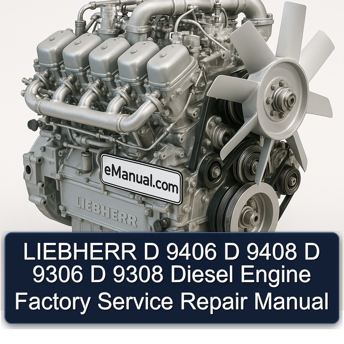 LIEBHERR D 9406 D 9408 D 9306 D 9308 Diesel Engine Factory Service Repair Manual 