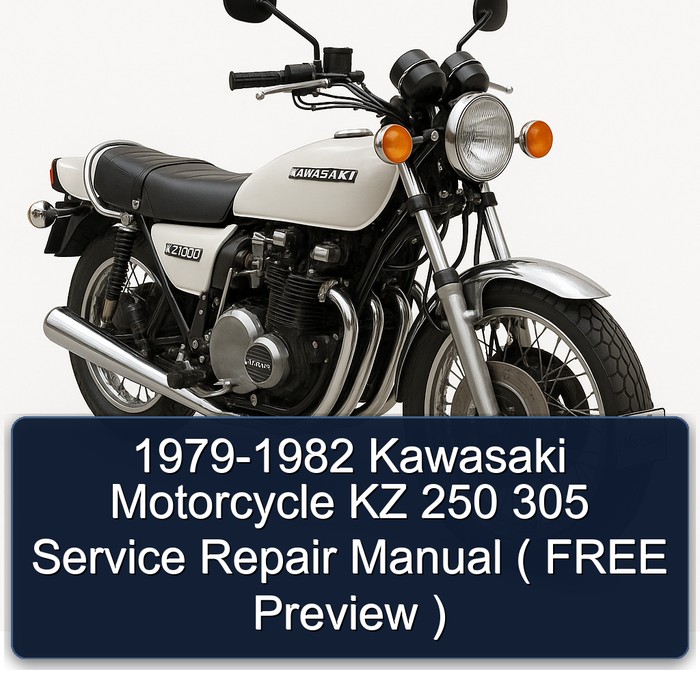 1979-1982 Kawasaki Motorcycle KZ 250 305 Manual de servicio y reparación ( FREE Preview )