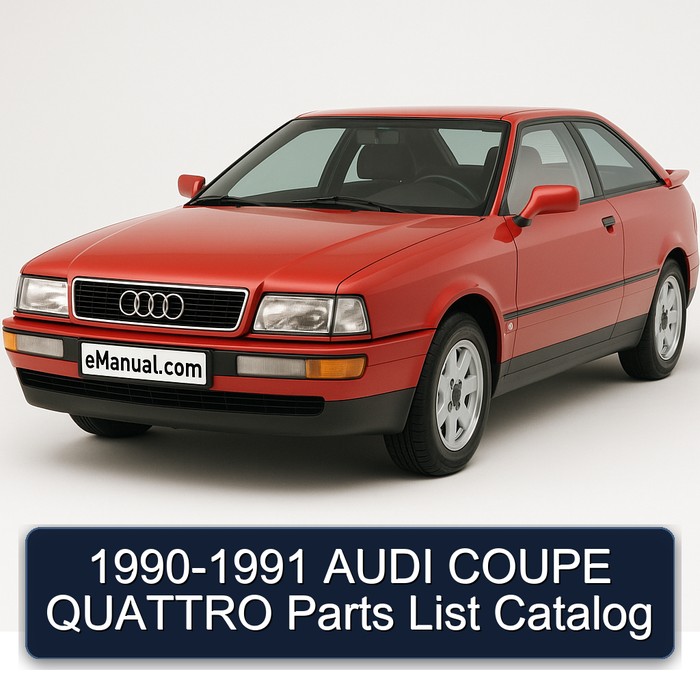 1990-1991 AUDI COUPE QUATTRO Parts List Catalog