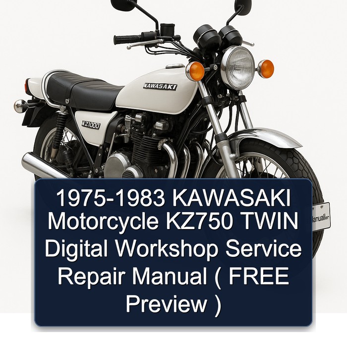 1975-1983 KAWASAKI Motorcycle KZ750 TWIN Digital Workshop Manual de servicio y reparación ( FREE Preview )