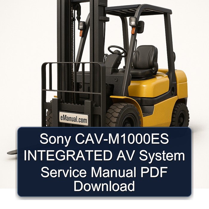 Sony CAV-M1000ES AV-System Bedienungsanleitung (PDF)