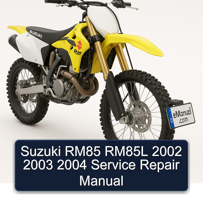 Suzuki RM85 RM85L 2002 2003 2004 Manual de servicio y reparación
