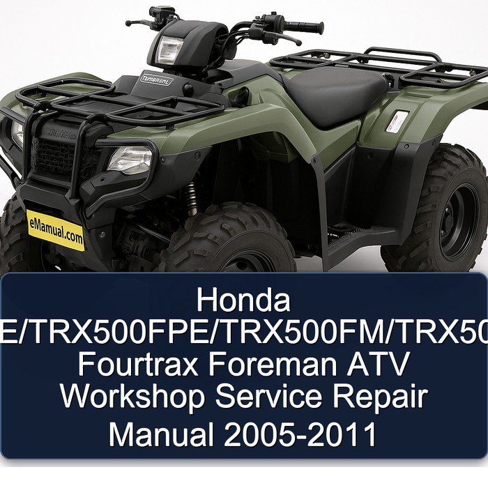 Honda TRX500/TRX500FE/TRX500FPE/TRX500FM/TRX500FPM/TRX500TM Fourtrax Foreman ATV Workshop Manual de servicio y reparación 2005-2011