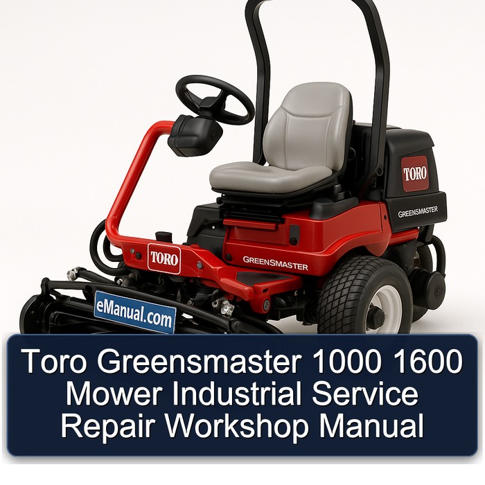 Manual de Servicio y Reparación del Cortador Industrial Toro Greensmaster 1000 1600