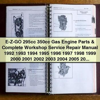2006 E-Z-Go 295cc 350cc Gas Engine Parts & () Workshop Service Repair Manual PDF Download