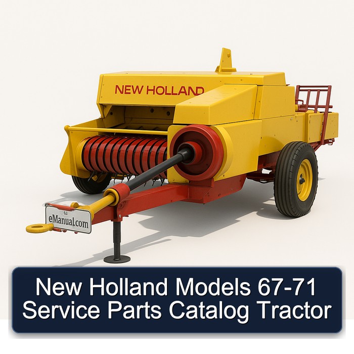 New Holland Models 67-71 Service Parts Catalog Tractor