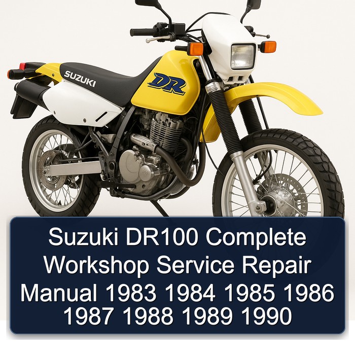 Suzuki DR100 Manual completo de servicio y reparación del taller 1983 1984 1985 1986 1987 1988 1989 1990