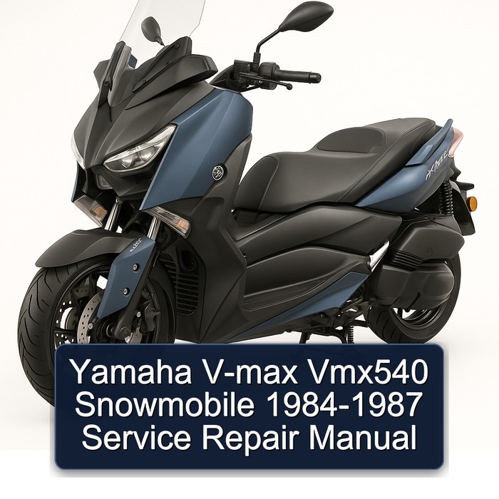 Yamaha V-max Vmx540 Snowmobile 1984-1987 Manual de servicio y reparación