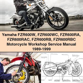 Yamaha FZR600W FZR600WC FZR600RA FZR600RAC FZR600RB FZR600RBC Motorcycle Workshop Manual de servicio y reparación 1989-1999