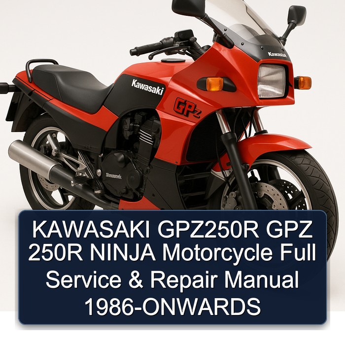 KAWASAKI GPZ250R GPZ 250R NINJA Motorcycle Full Manual de servicio y reparación 1986-ONWARDS