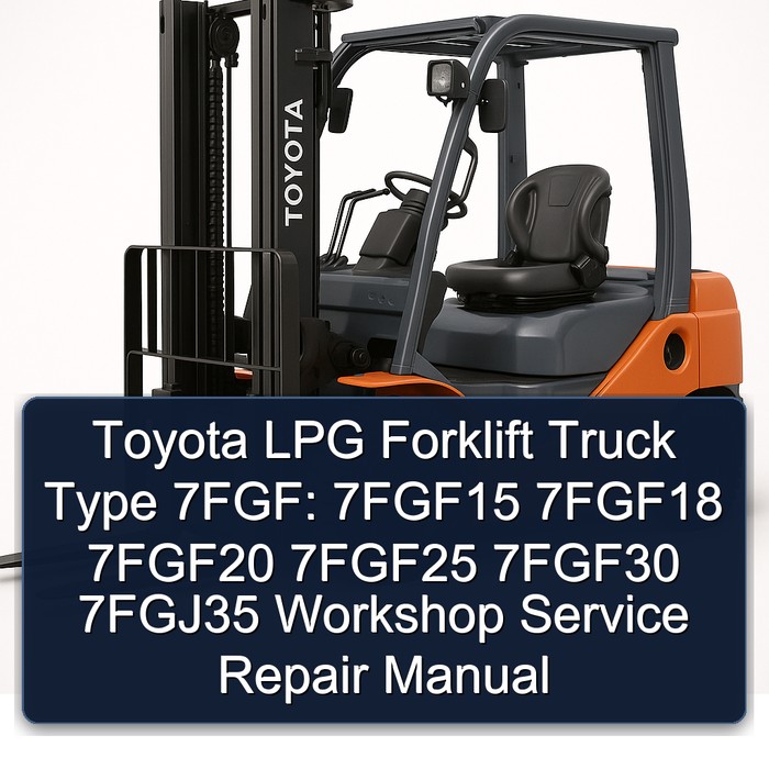 Manual de Servicio y Reparación de la Carretilla Elevadora Toyota 7FGF de GLP
