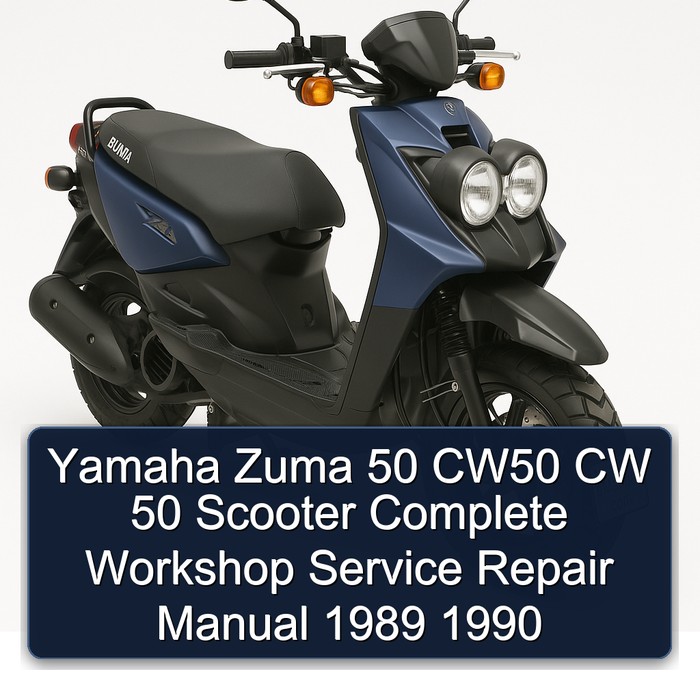 Yamaha Zuma 50 CW50 CW 50 Scooter Manual completo de servicio y reparación del taller 1989 1990