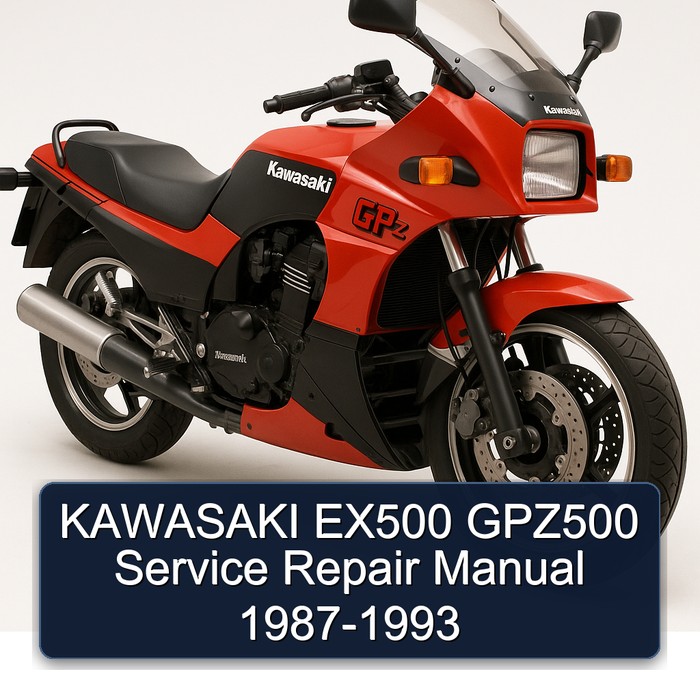 KAWASAKI EX500 GPZ500 Manual de servicio y reparación 1987-1993