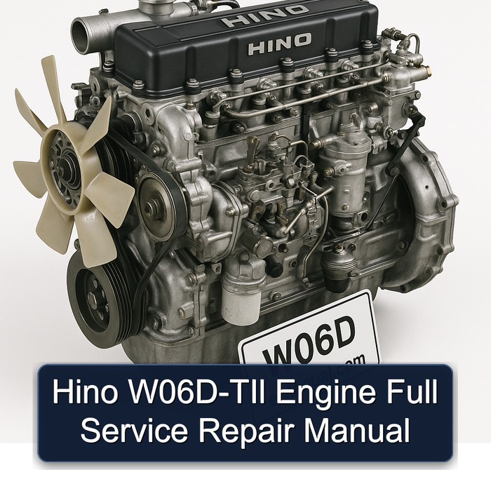 Hino W06D-TIl Engine Full Manual de servicio y reparación