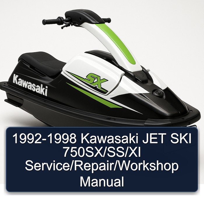 Best 1992-1998 KAWASAKI JET SKI 750SX 750SS 750XI Service/Repair/Workshop Manual -1992 1993 1994 1995 1996 1997 1998 Js750 Jh750 pwc # S