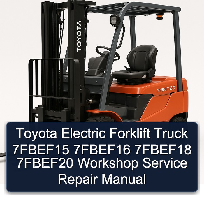 Toyota Electric Forklift Truck 7FBEF15 7FBEF16 7FBEF18 7FBEF20 Workshop Service Repair Manual