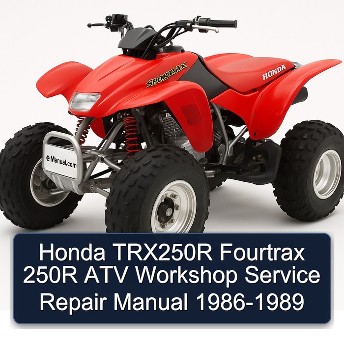 Honda TRX250R Fourtrax 250R ATV Workshop Service Repair Manual 1986-1989