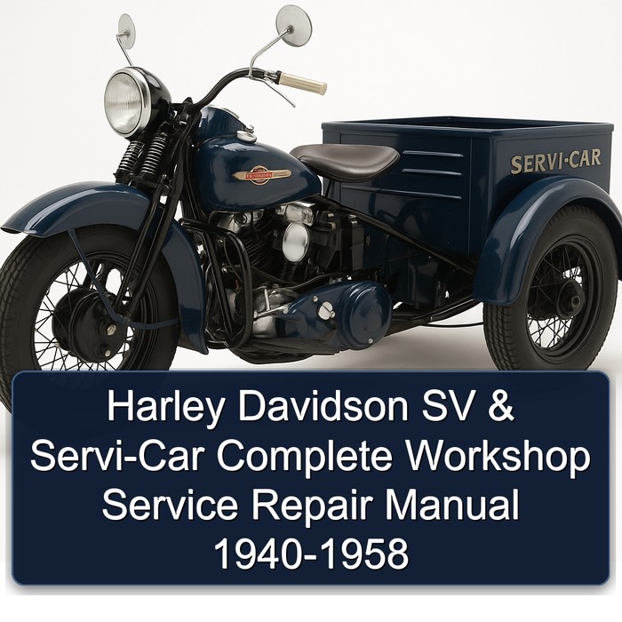 Harley Davidson SV & Servi-Car Manual completo de servicio y reparación del taller 1940 1941 1942 1943 1944 1945 1946 1947 1948 1949 1950 1951 1952 1953 1954 1955 1956 1957 1958