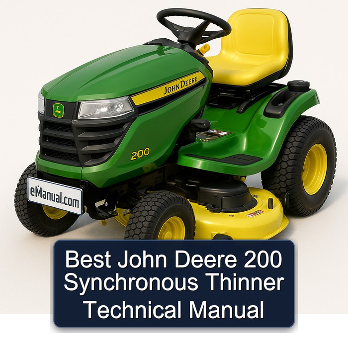Best John Deere 200 Synchronous Thinner Technical Manual
