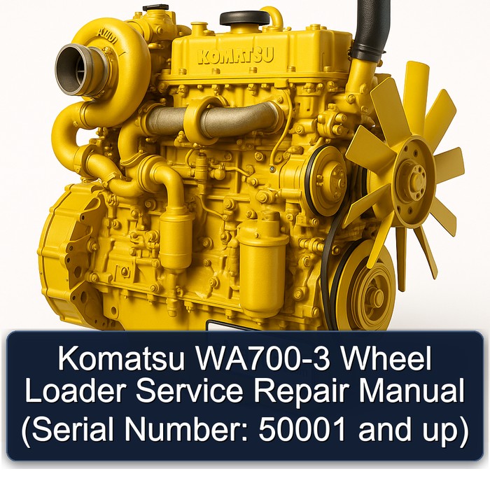 Manual de Servicio y Reparación - Cargadora de Ruedas Komatsu WA700-3 (Número de Serie: 50001 y superiores)