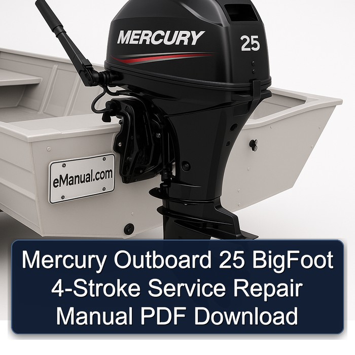 Mercury Outboard 25 BigFoot 4-Stroke Manual de servicio y reparación PDF Download